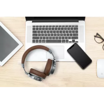 Muse M-278 BT Headset cuffie wireless con archetto micro-USB Bluetooth marrone, argento