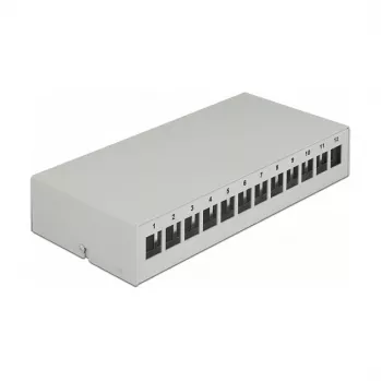 Patch panel DeLOCK Keystone 12 porte grigio