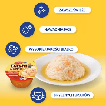 INABA Dashi Delights brodo pollo tonno salmone - snack per gatti - 70 g