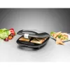 Sandwich maker Rommelsbacher ST 1410 — 4 sandwich, 1400 W, piastre antiaderenti, nero/argento