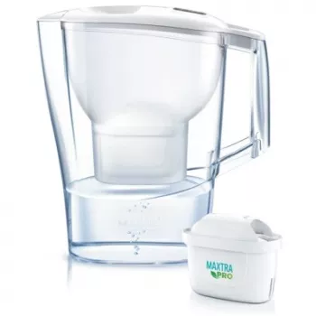 Caraffa filtrante BRITA Aluna trasparente bianco — 2,4 l totale / 1,4 l filtrata, MAXTRA, lavabile in lavastoviglie