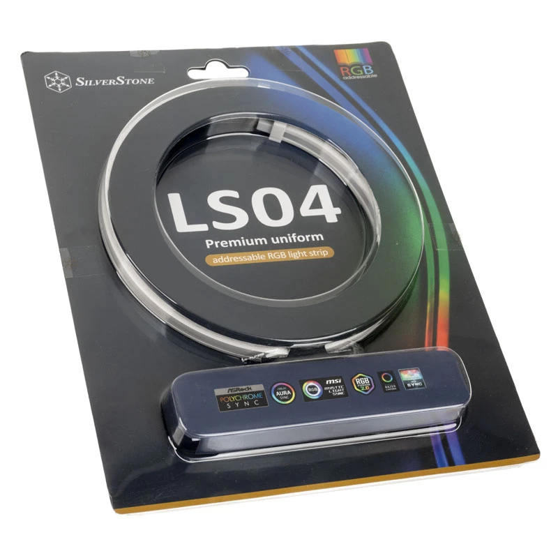 SilverStone LS04, striscia LED ARGB, confezione da 2 - bianco