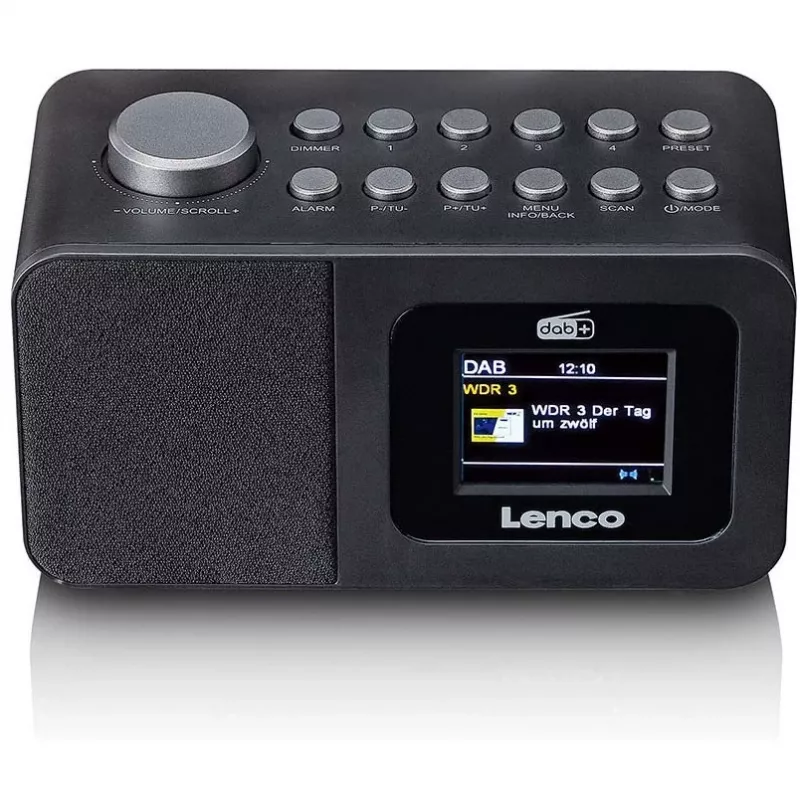 Lenco CR-625BK radiosveglia DAB+/FM con Bluetooth e ricarica wireless, nero