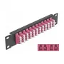 Patch panel fibra ottica DeLOCK 10 pollici 12 porte LC quad viola 1U nero