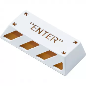 Enter Aluminum Alloy Artisan Keycap, tasto bianco/arancione