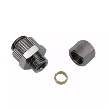 Raccordo a compressione per tubi in rame, Koolance NZL-CU06 – per tubi con diametro esterno 6 mm su G 1/4 BSPP, argento