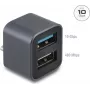 Hub mini USB DELOCK connettore USB Type-C su 1x USB 10 Gbps Type-A e 1x USB 2.0 Type-A (modello 64359)