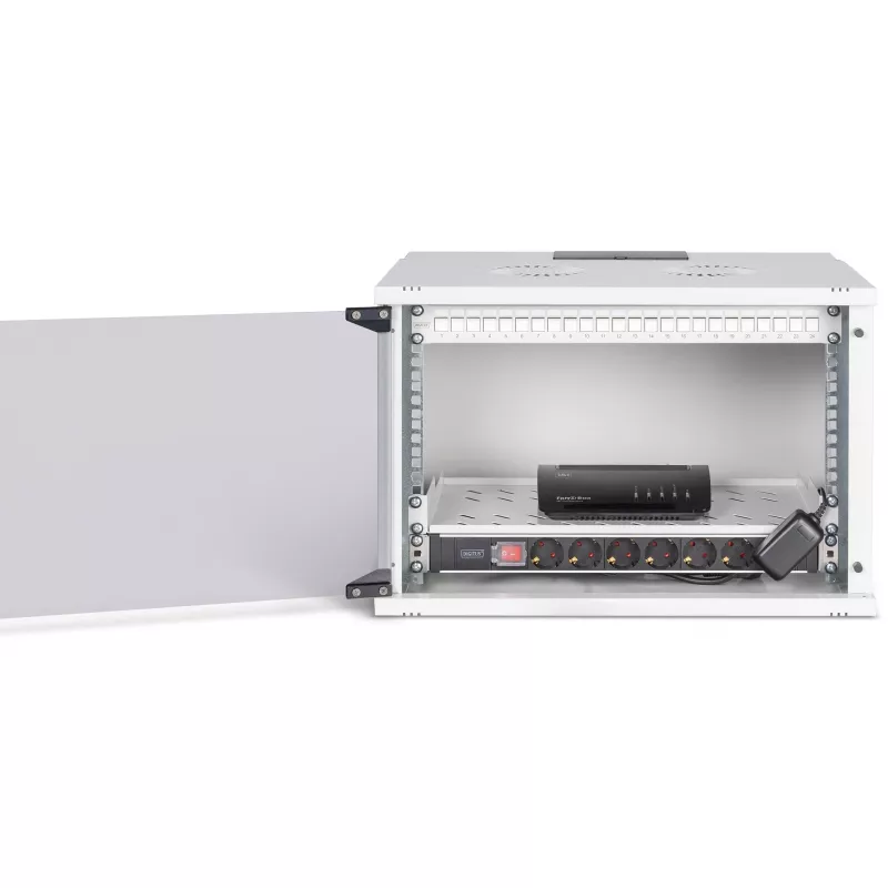 Kit di rete DIGITUS DN-49202-SET 483 mm 7U 540x400 mm armadio rack con altezza 7U e dimensioni interne 540×400 mm