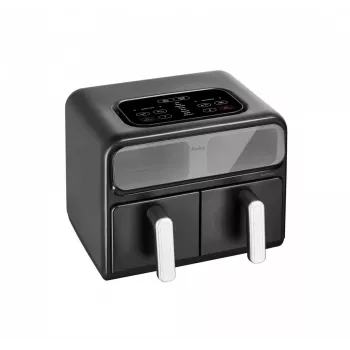 Amica AFM 7020 friggitrice ad aria doppia, 8 l, 2400 W, nera