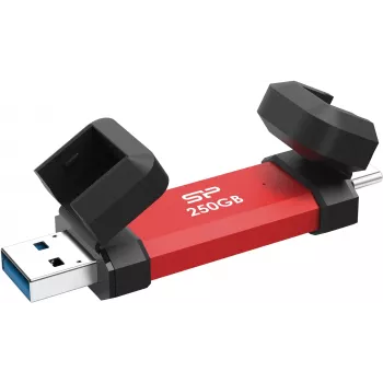 SSD portatile Silicon Power DS72 250GB, USB-C/USB-A 3.2 Gen 2
