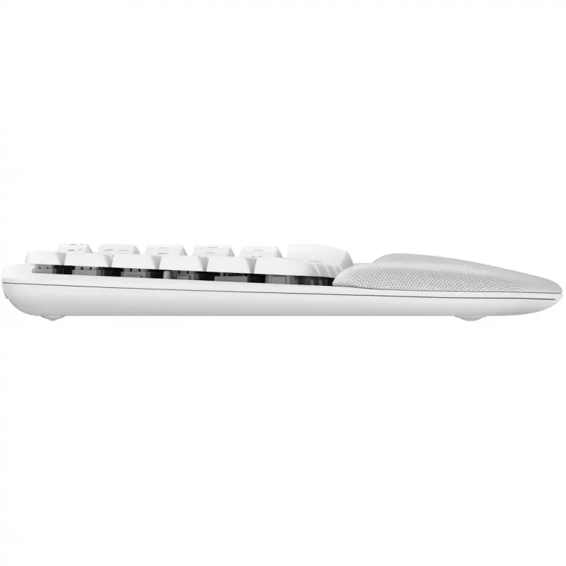 Tastiera Logitech Wave Keys con poggiapolsi imbottito wireless Bluetooth LE QWERTY bianco sporco (PAN)
