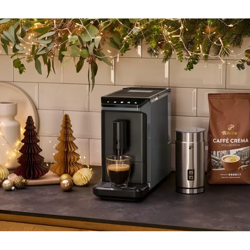 Macchina per espresso Tchibo Esperto Mini nera – compatta macchina per espresso per uso domestico