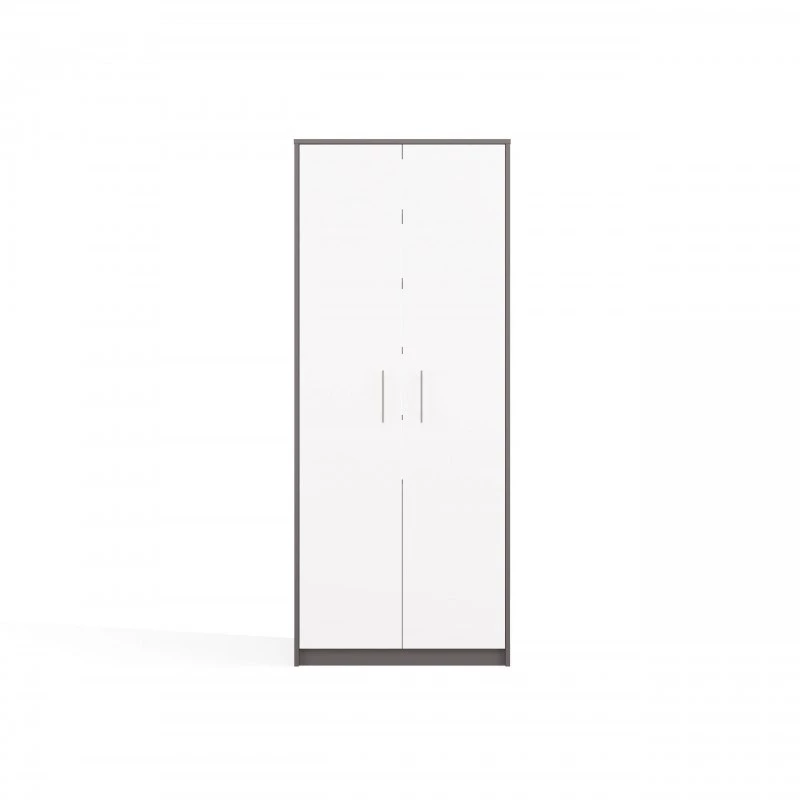 OLIV 2D CLOSED SHELVING UNIT, antracite/bianco SET