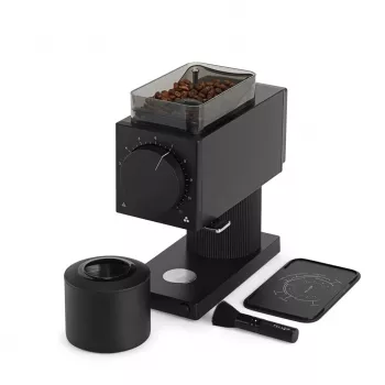 Macinacaffè elettrico Fellow Ode 2nd Generation — 140 W, contenitore chicchi 100 g, macine in acciaio inox, 230 V, nero