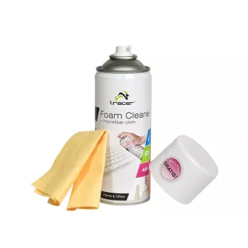 Tracer schiuma detergente 400ML + panno in microfibra