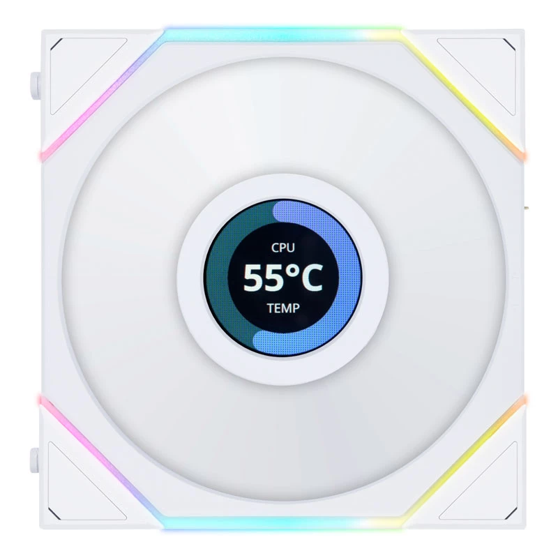 LIAN LI UNI FAN TL LCD ventola per case ARGB 120mm - bianco confezione da 3