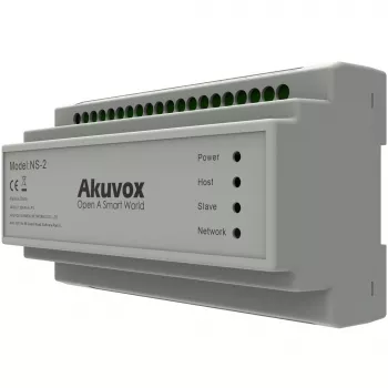 Switch di rete Akuvox NS-2 Fast Ethernet (10/100) guida DIN grigio
