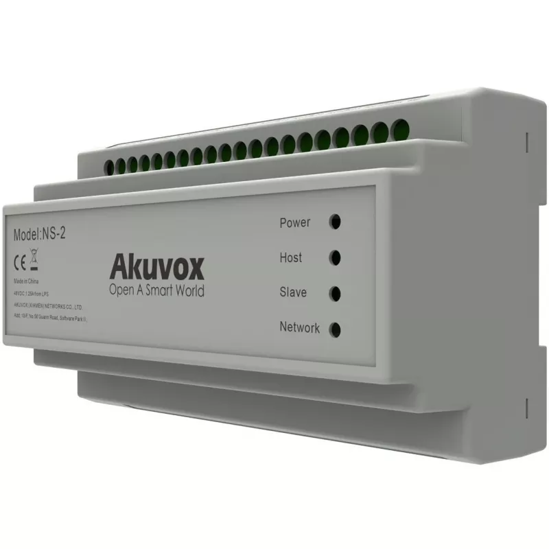 Switch di rete Akuvox NS-2 Fast Ethernet (10/100) guida DIN grigio