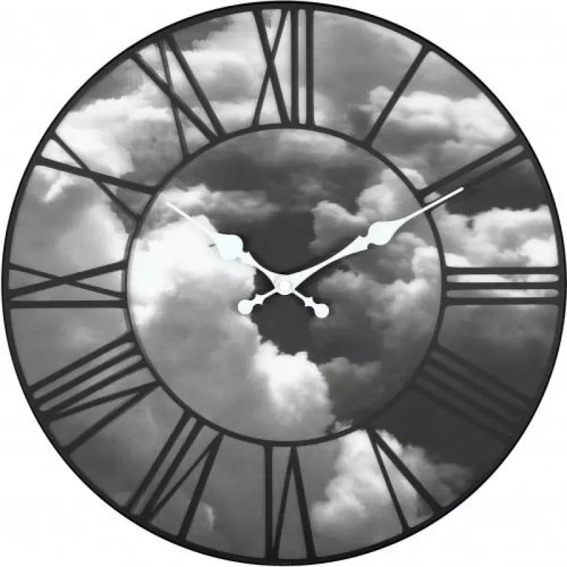 NeXtime orologio 3037 Clouds, Ø39 cm, da parete, nero