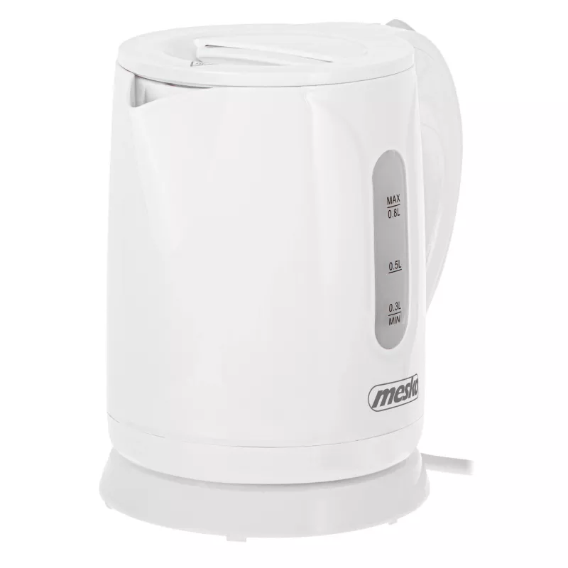 Bollitore Mesko | MS 1376 | Elettrico | 850 W | 0,8 L | Plastica | Base rotante 360° | Bianco