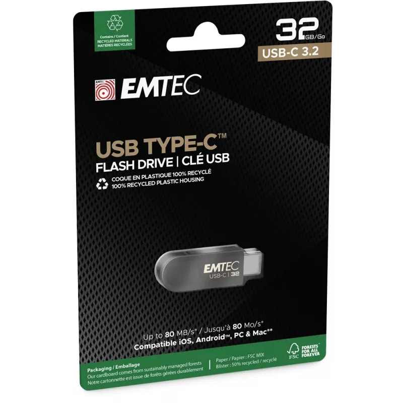 Chiavetta USB Emtec 32 GB USB Type-C 3.2 Gen 1 C280