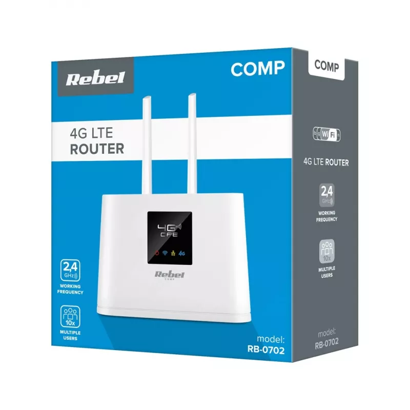 Router Rebel Comp RB-0702 4G LTE — router mobile/LTE, supporto SIM