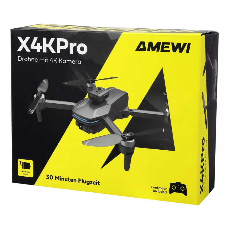 Amewi X4KPro, 4 rotori, 3840 x 2160 pixel, 1500 mAh, grigio
