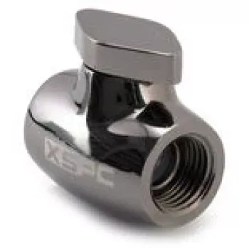 Valvola a sfera XSPC G1/4, corpo in ottone con finitura nero cromato, modello WASC-504
