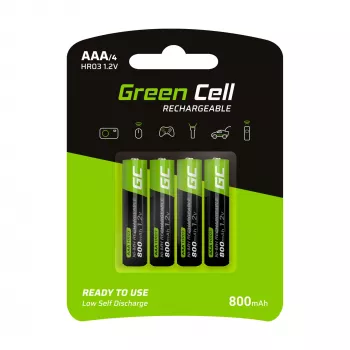 Batteria ricaricabile Green Cell GR04 AAA NiMH 1,2 V 800 mAh 4 pz.