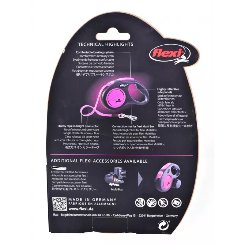 Flexi New Neon S 5 m guinzaglio automatico per cani