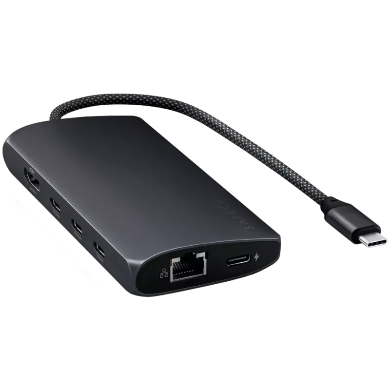 Adattatore multiporta USB-C Satechi ST-P8KED — 6 porte, supporta risoluzione 8K