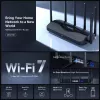 Router da tavolo MERCUSYS MR47BE — tri-band Wi-Fi 7 (2,4/5/6 GHz), 9300 Mbit/s, 3× RJ-45, 2,5GbE, 6 antenne esterne