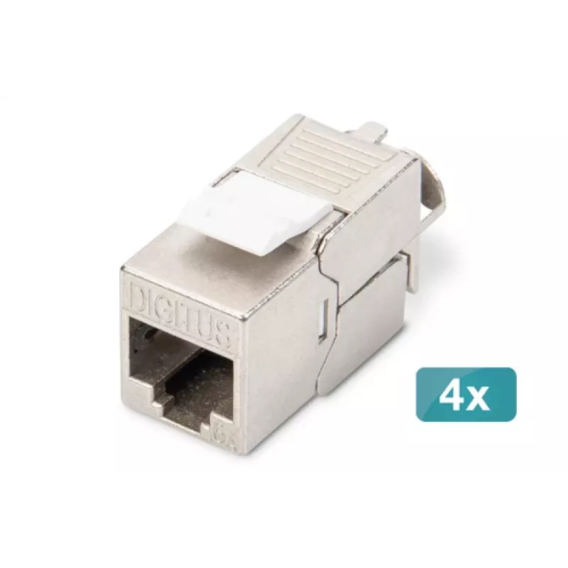 Modulo Keystone Digitus CAT 6A schermato senza attrezzi modulo 4 pezzi