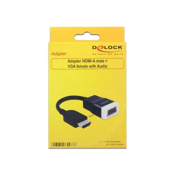 Adattatore per cavo video HDMI Type A VGA D-Sub + 3,5 mm DeLOCK 65587