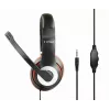 Headset gaming con filo GEMBIRD MHS-03-BKRD — binaurale, circumaurale, 3,5 mm, cavo 1,8 m, rosso/nero