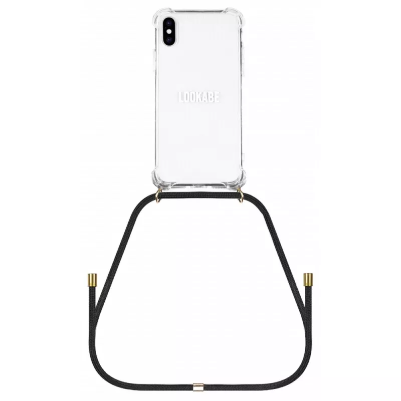 Lookabe custodia per telefono con collana per iPhone X/XS, oro/nero