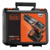 Trapano Black & Decker ASD18K-QW, senza chiave, 1,5 Ah, nero/arancione