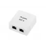 Lanberg OS6-0002-W scatola da superficie, 2x RJ45 Cat.6, bianca