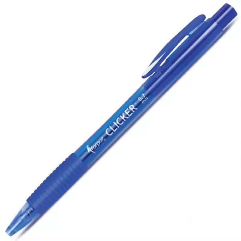 Penna a sfera Forpus Clicker, 0,7 mm, blu 1203-004
