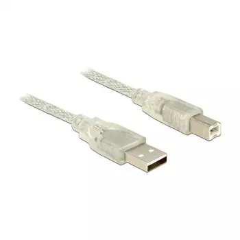 Cavo USB DeLOCK 83892 USB 2.0 1 m USB A USB B trasparente