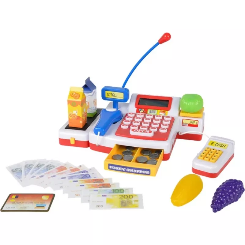 Playset Simba‑Dickie cassa supermercato con scanner modello 104525700, set cassa giocattolo