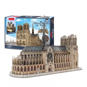 Puzzle 3D CubicFun Notre Dame, 293 pezzi, modello in scala della cattedrale