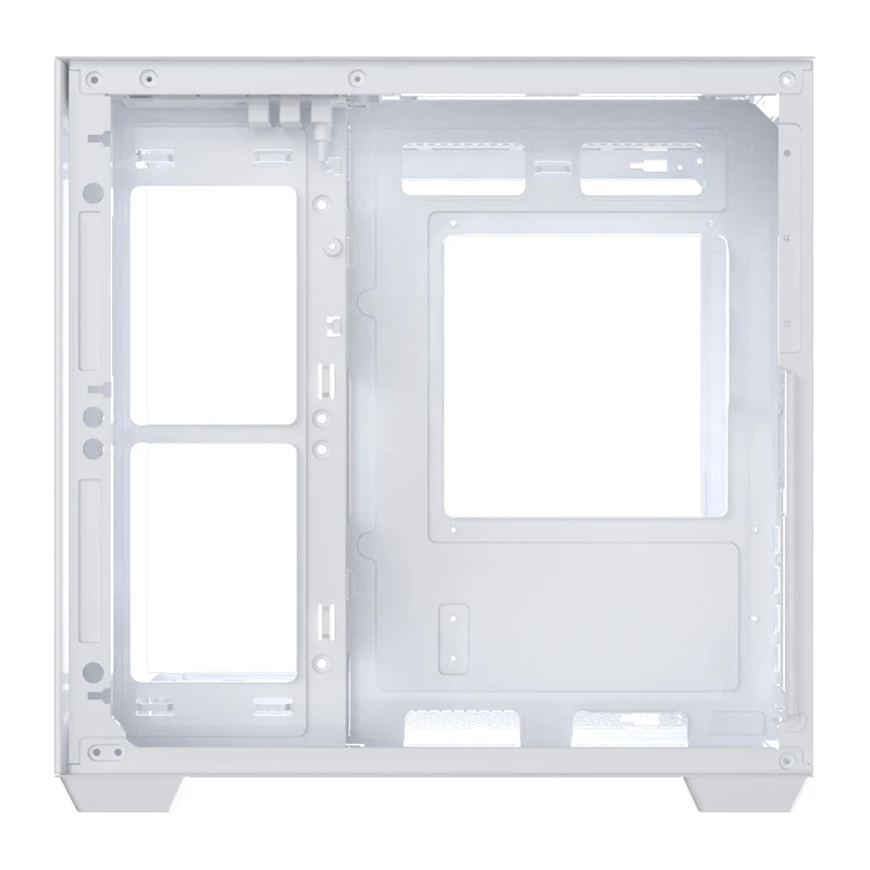 Case per computer DarkFlash B275 (bianco) compatibile Mid-Tower ATX, I/O frontale, vetro temperato