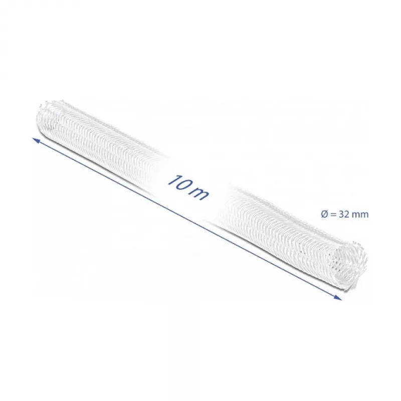Guaina intrecciata DeLOCK 20820 10 m x 32 mm bianco