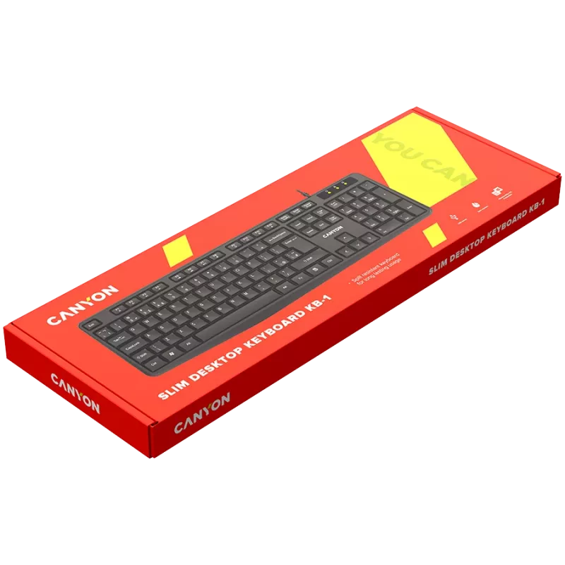 Tastiera con filo CANYON KB-1 layout UK nero