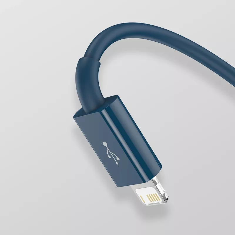 Cavo USB 3in1 Baseus Superior Series, USB a Micro-USB / USB-C / Lightning, 3,5 A, 1,5 m (blu)