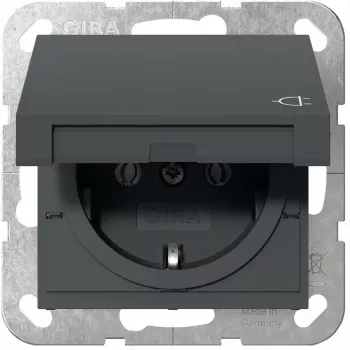 gira Inserto presa SCHUKO System 55 antracite 445428