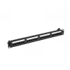 Patch panel 1U LANBERG PPUA-1024-B, 24 porte, Cat6a, U/UTP, rack 1U, profondità 102 mm, metallo, nero