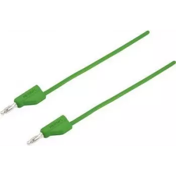 VOLTCRAFT Cavo di prova [connettore maschio 4 mm - connettore maschio 4 mm] 1 m verde MSB-300 (MSB-300-1-GR)
