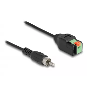 DeLOCK cavo adattatore da connettore RCA a morsettiera con pulsante 15 cm